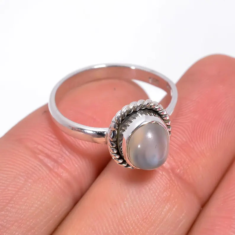 Moonstone Handcrafted Statement Natural Gemstone Ring