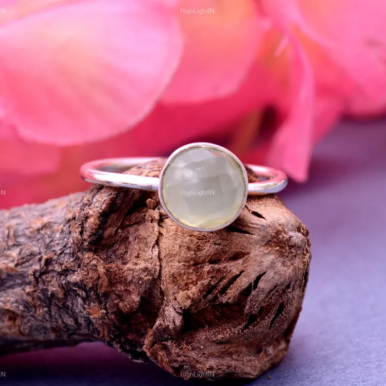 Natural Peridot Handmade Stacking Handcrafted Ring
