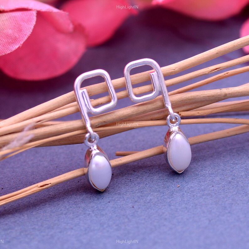 Natural Pearl Handcrafted Minimalist Stud Earrings