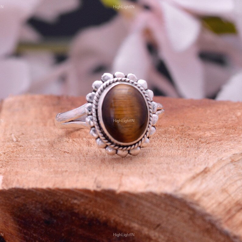 Tiger's Eye Statement Handcrafted Gemstone Ring