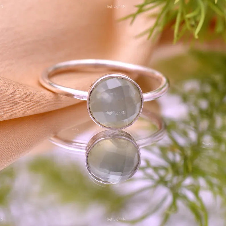 Natural Peridot Handmade Stacking Handcrafted Ring