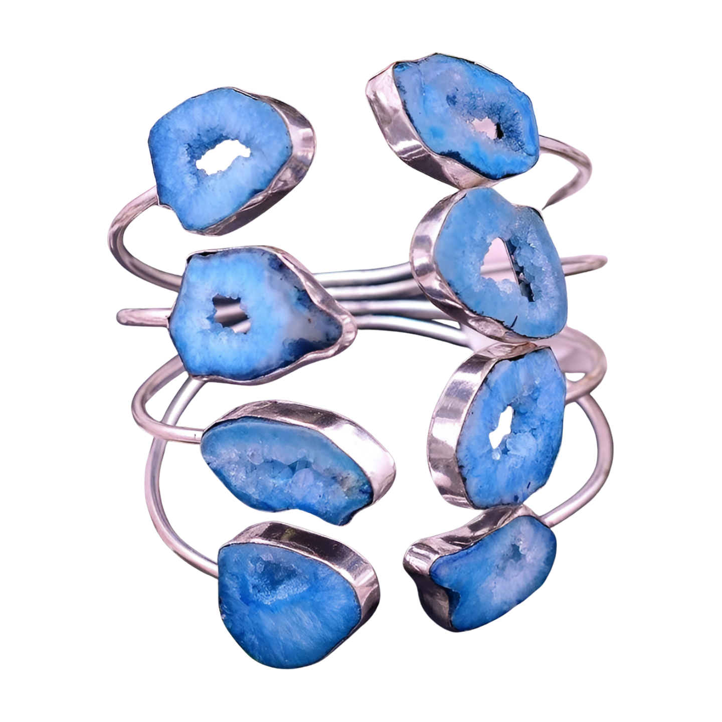 Druzy Four Round Handmade Bangle