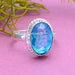 Blue Topaz Handcrafted Statement Gemstone Ring