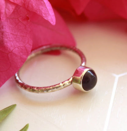 Genuine Amethyst Handcrafted Gemstone Statement Ring