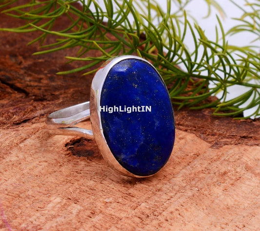 Lapis Lazuli Gemstone Handcrafted Statement Ring