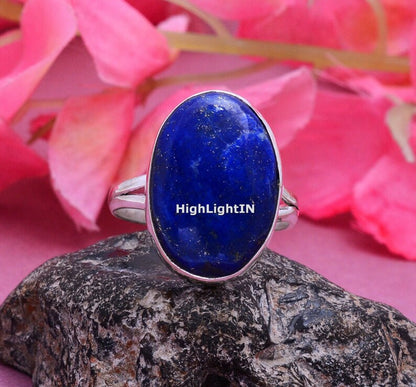 Lapis Lazuli Gemstone Handcrafted Statement Ring