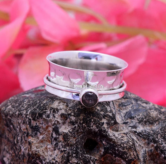 Labradorite Spinner Handcrafted Ring