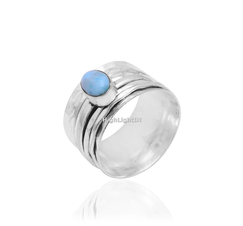 Spinner Promise Larimar Thumb Ring