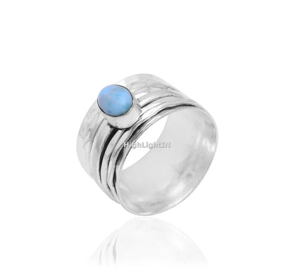 Spinner Promise Larimar Thumb Ring