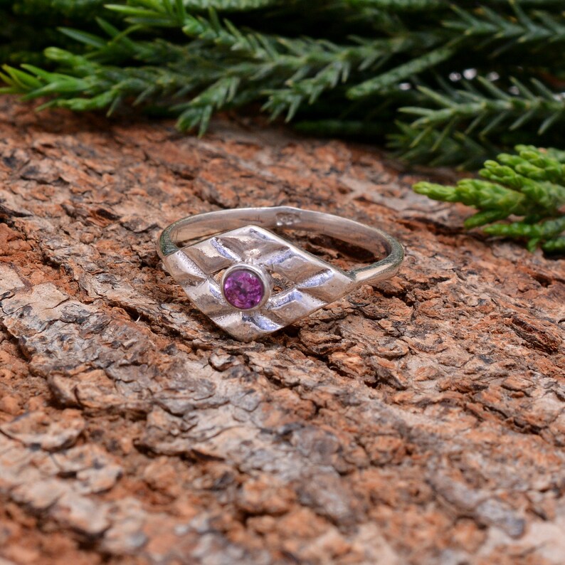 Garnet Handmade Antique Birthstone Statement Ring