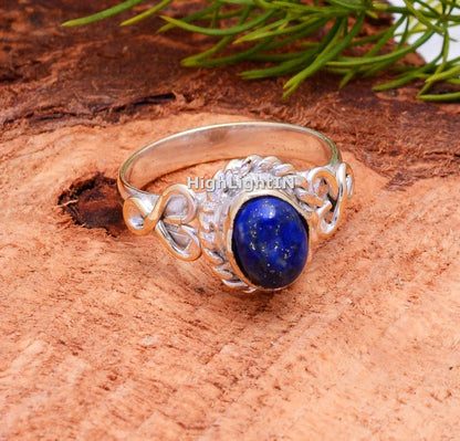 Lapis Lazuli Handcrafted Gemstone Statement Ring