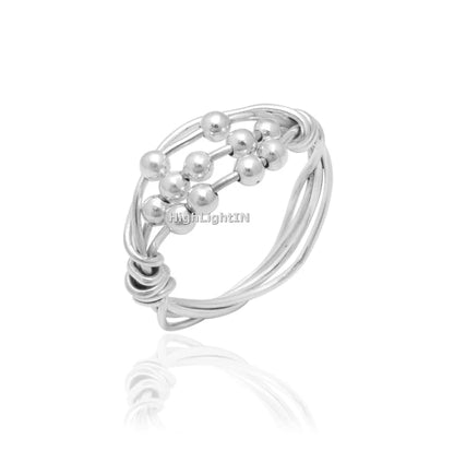 Balls and Wire Antique Looking Statement Handcrafted Ring