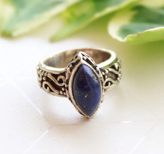 Lapis Lazuli Handmade Gemstone Statement Ring