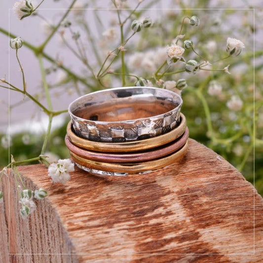 Spinner Three Tone Fidget Ring
