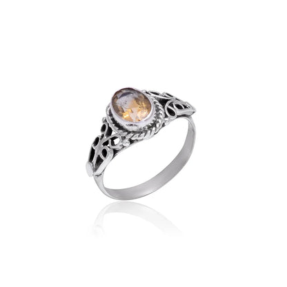 Natural Citrine Handmade November Birthstone Statement Ring