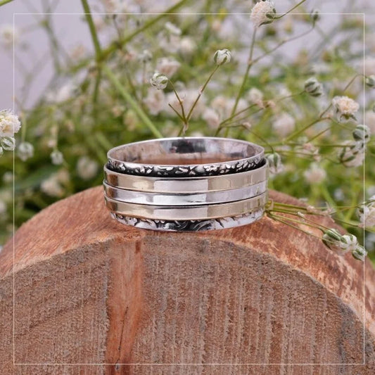 Spinner Dual Tone Fidget Ring