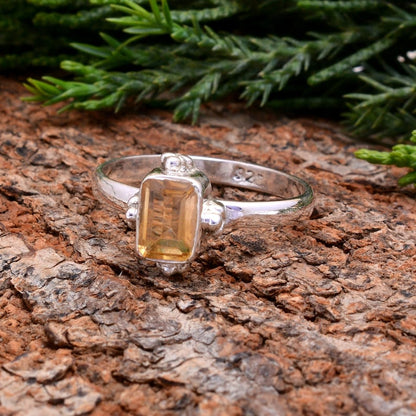 Natural Citrine Handcrafted November Birthstone Ring