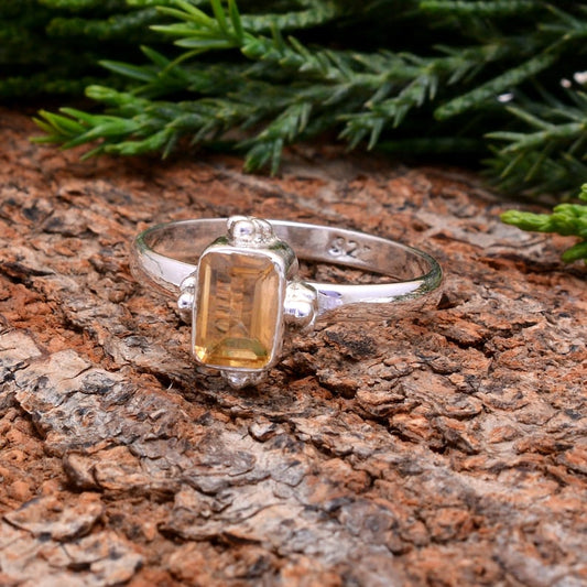 Natural Citrine Handcrafted November Birthstone Ring