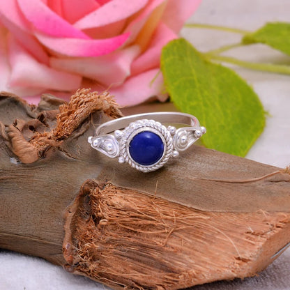 Lapis Lazuli Birthstone Handcrafted Statement Ring