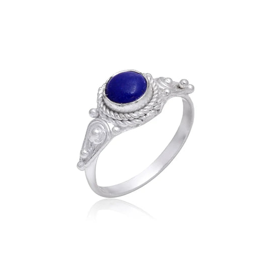 Lapis Lazuli Birthstone Handcrafted Statement Ring