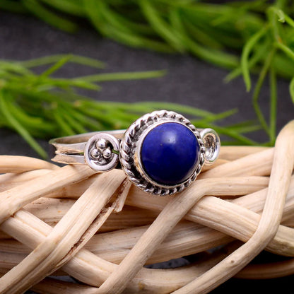 Lapis Lazuli Gemstone Handcrafted Statement Ring