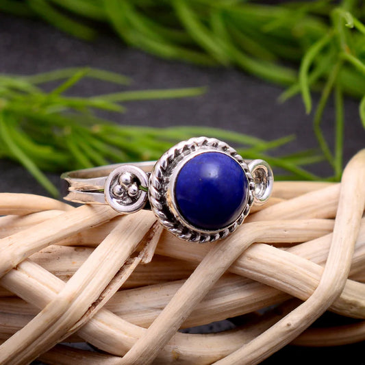 Lapis Lazuli Gemstone Handcrafted Statement Ring