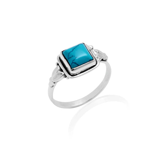 Turquoise Handmade Birthstone Statement Gemstone Ring