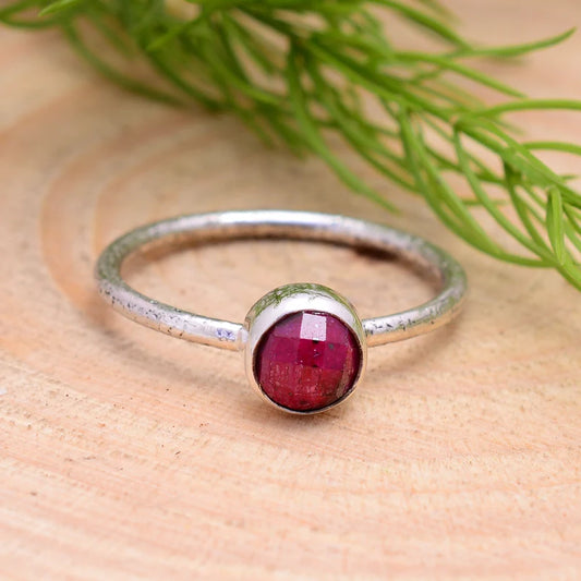 Ruby Handmade Gemstone Promise Ring