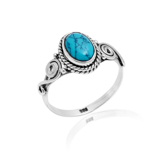 Turquoise Handcrafted Statement Birthstone Ring