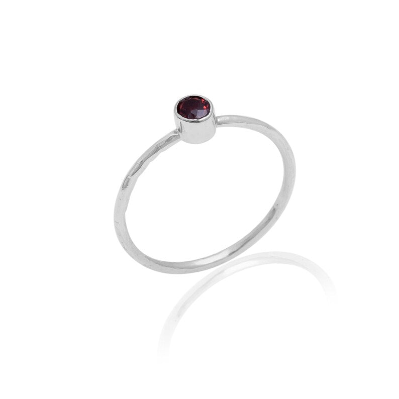 Garnet Gemstone Handcrafted Statement Birthstone Ring