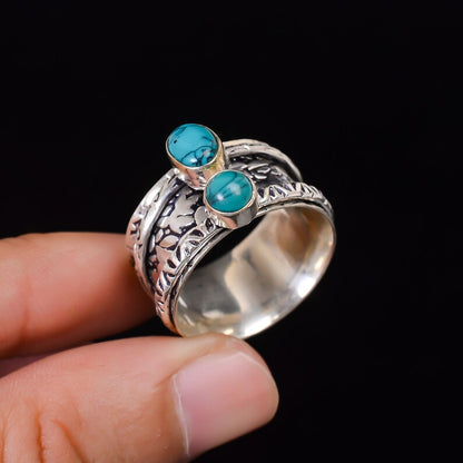 Turquoise Spinner Promise Worry Ring