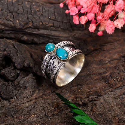 Turquoise Spinner Promise Worry Ring