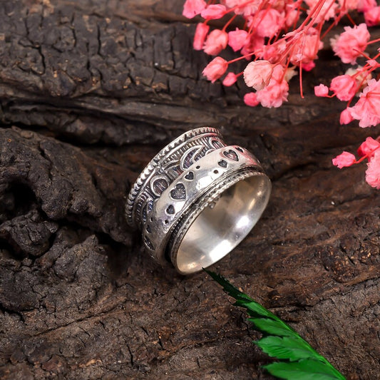 Spinner Textured Anti-Anxiety Ring