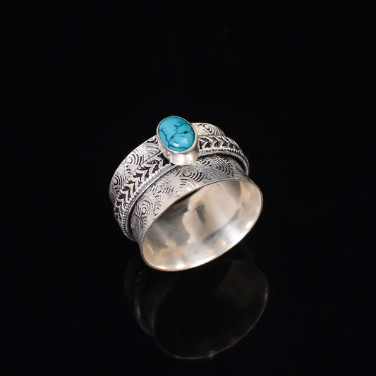 Turquoise Spinner Promise Worry Ring