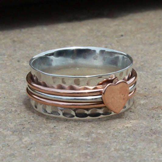 Spinner Fidget Heart Shaped Ring