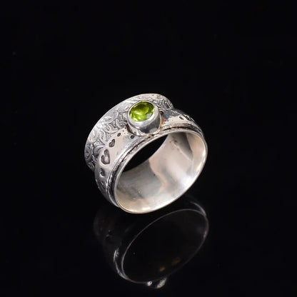 Peridot Fidget  Spinner Ring