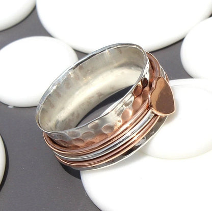 Spinner Fidget Heart Shaped Ring