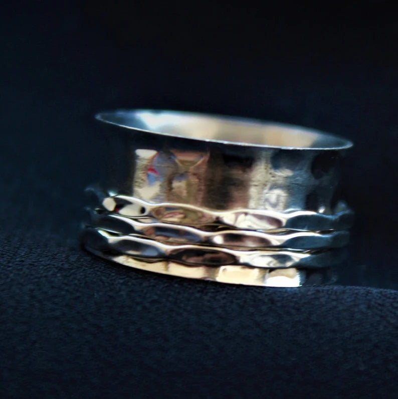 Wide Band Thumb Spinner Ring