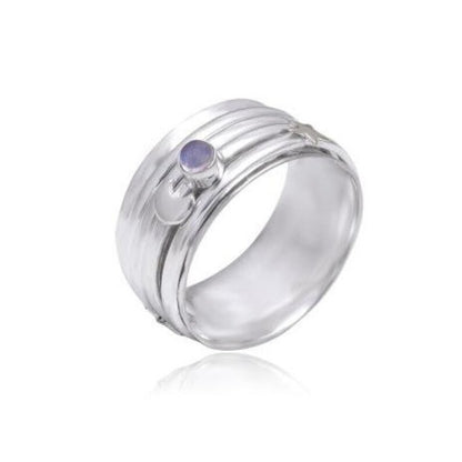 Moon stone Spinner Thumb Ring