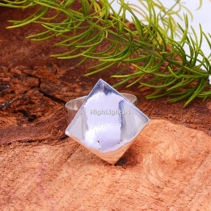 Square Shaped Antique Handcrafted Statement Ring