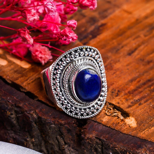 Lapis Lazuli Gemstone Handcrafted Ring
