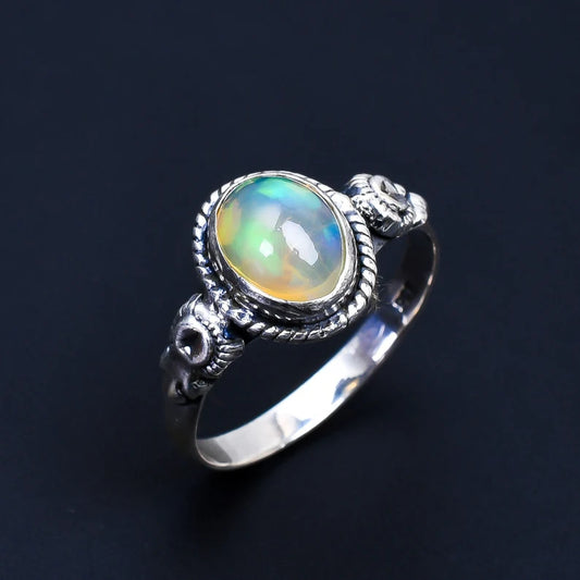 Opal Handcrafted Gemstone Statement Ring