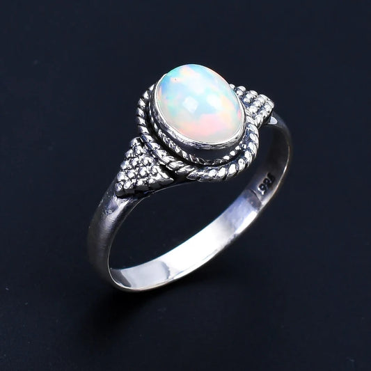 Opal  Handcrafted Birthstone Ring