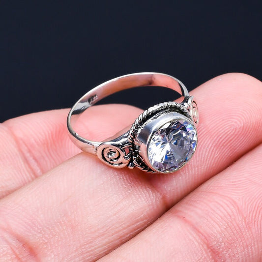 Cubic Zirconia Handmade Birthstone Ring