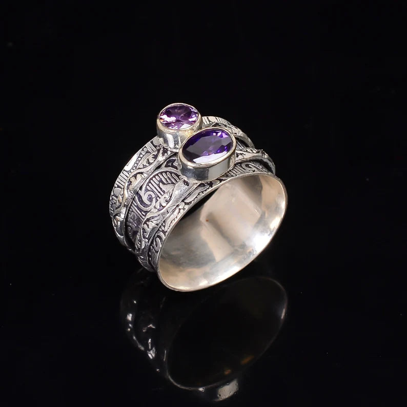 Amethyst Anti Anxiety Ring