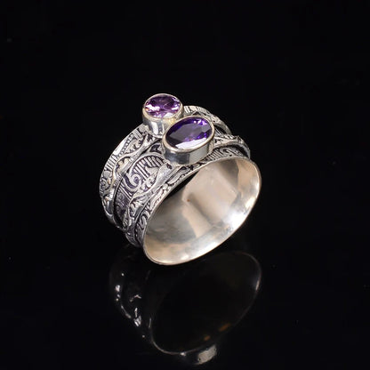 Amethyst Anti Anxiety Ring
