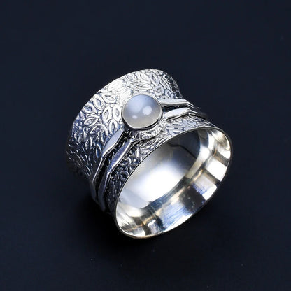 Moonstone Spinner Anti-Anxiety Ring