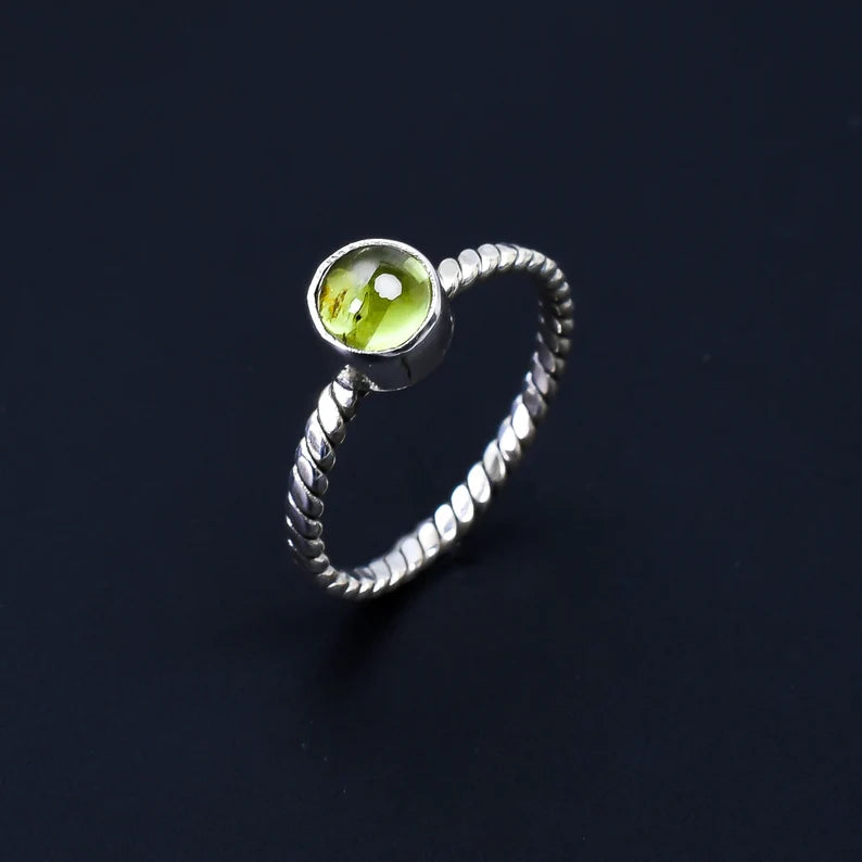Peridot Gemstone Handcrafted Ring