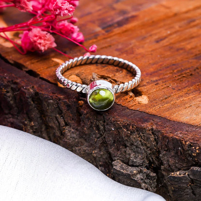Peridot Gemstone Handcrafted Ring