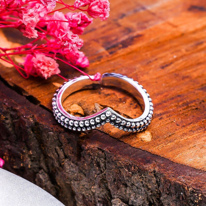 Adjustable Handcrafted Statement Promise Ring